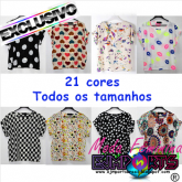 Exclusivo: Blusas Femininas, 21 cores, Coloridas e adoráveis