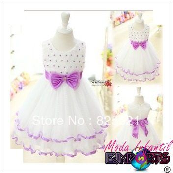 Vestido Infantil Princesa Dança, 4 Cores, Idade De 3 A 12